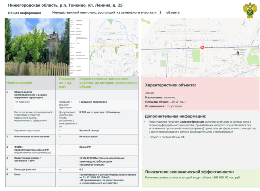 Предлагается к продаже путем проведения открытого аукциона в электронной форме земельный участок