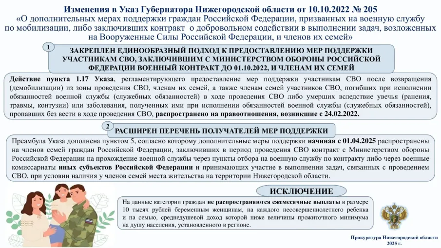 Шарангская межрайонная прокуратура сообщает о дополнительных мерах поддержки